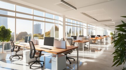 Bright and spacious workplace with ample light