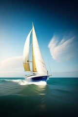 sailboat sailing real photo