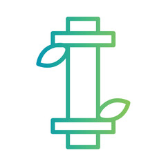 Bamboo Forest Japan Gradient Line Icon