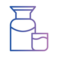 Cup Drink Japan Gradient Line Icon