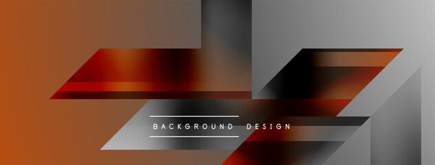 Obraz premium Triangles, lines and round shapes - dynamic geometric abstract background. Visual symphony of shapes and lines design for wallpaper, banner, background, landing page, wall art, invitation, prints