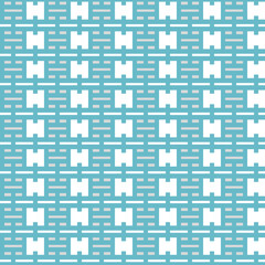 Square blocks and chains seamless pattern vecter. Geometric shape created from blue lines. Design for background, wallpaper, book cover, wrapping paper, fabric, cloth, shirt, skirt, print, decoration.