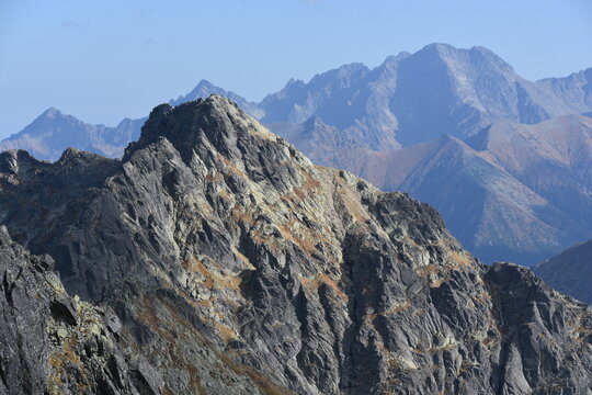 Mały Kozi Wierch, początek Orlej Perci,g&oacute;ra, szczyt, Tatry, krajobraz, jesień, wierzchołek, TPN, 