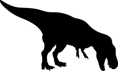Tyrannosaurus Dinosaur Silhouette vector Types of dinosaurs breeds