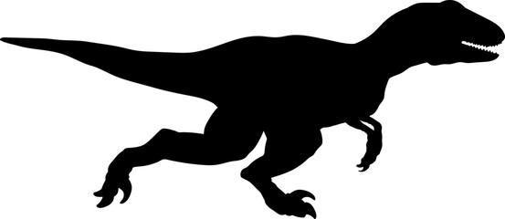 Veloceraptor Dinosaur Silhouette vector Types of dinosaurs breeds