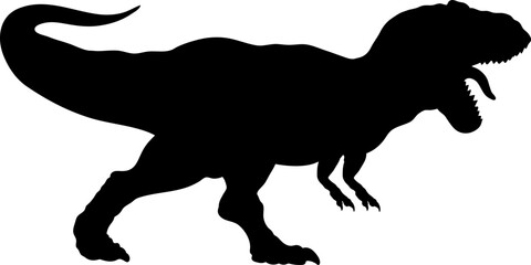 Tyrannosaurus Dinosaur Silhouette vector Types of dinosaurs breeds