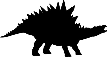 Stegosaurus Dinosaur Silhouette vector Types of dinosaurs breeds