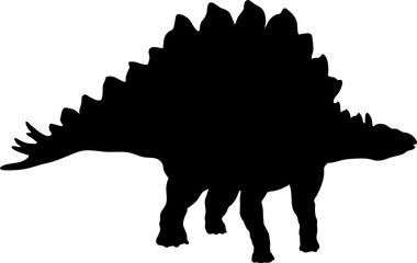 Stegosaurus Dinosaur Silhouette vector Types of dinosaurs breeds