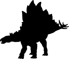 Stegosaurus Dinosaur Silhouette vector Types of dinosaurs breeds