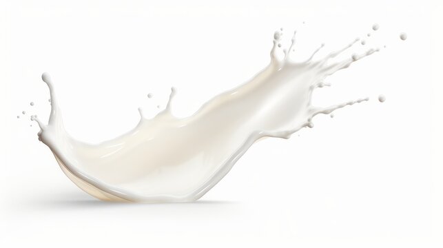 Photo of a milk splash on a clean white surface