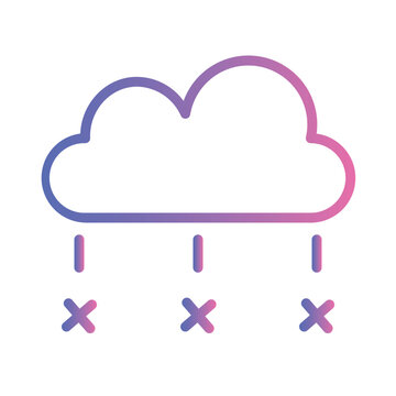 Acid Climate Rain Gradient Line Icon