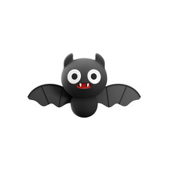 3D black cartoon Bat 