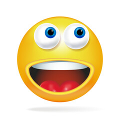 Icon, the nature of the expression of emotions through the eyes.
3D vector image.
