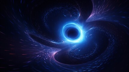 A 3D render of a hyper space wormhole