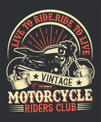 Motorcycle riders club  vector tshirt design