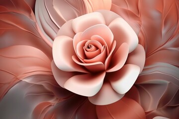 Modern rose background illustration. Luxurious abstract art for wallpaper. Generative AI