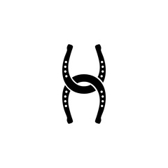 Horseshoe logo icon isolated on transparent background