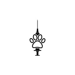 Fototapeta premium Syringe with injection for animal icon isolated on transparent background