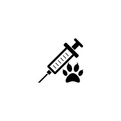 Syringe with injection for animal icon isolated on transparent background