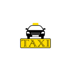 Taxi logo icon isolated on transparent background