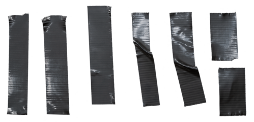 different metallic sticky teared sticker isolated, png poster sticker assets.