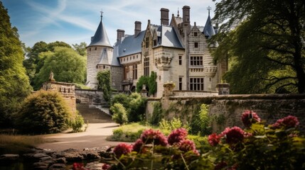 Obraz premium Castle wedding with medieval architecture