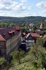 Häuser und Turm in Fritzlar im Herbst