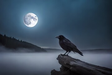 raven on the moon