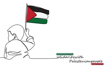 International day of solidarity with Palestinian people. Palestine will be free concept art. Annual observance ON 29 November. Support a peaceful settlement. Palestinian Rights. Muslim nations unity. - obrazy, fototapety, plakaty