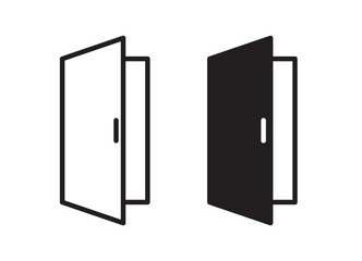 Door  thin line vector icon illustration