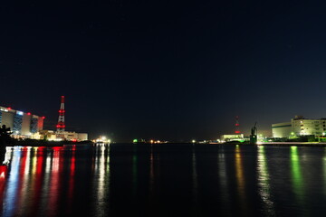 Fototapeta na wymiar 港の夜