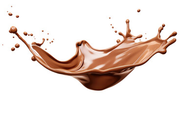 Tasty Chocolate Splash Isolated on Transparent Background PNG.