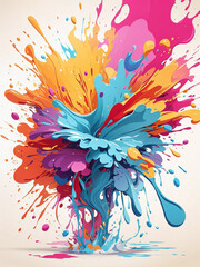 colorful splash art abstract background
