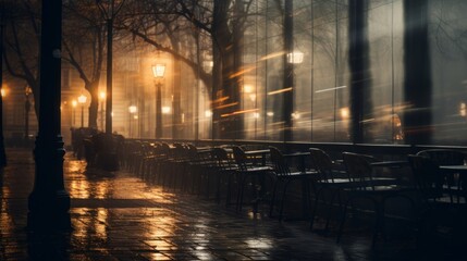 An undefined, blurred scene with a dreamy atmosphere