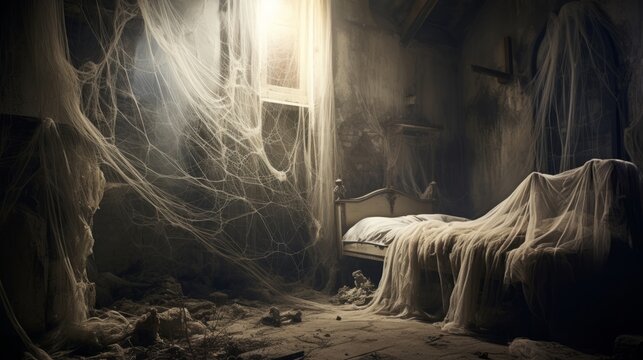 Haunting whispers in a cobweb-filled room