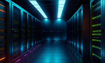 Obraz premium Server room data center