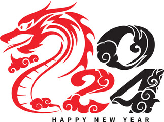 Happy chinese new year 2024 zodiac sign year of the dragon p200