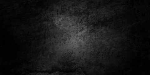 Black stone wall texture grunge rock surface. dark gray concrete background backdrop. wide panoramic banner. old wall stone for dark black distressed grunge background wallpaper rough concrete wall.