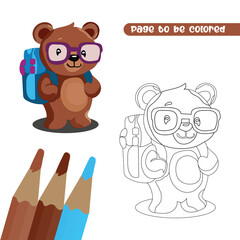 Teddy Bear Coloring Pages for Kids. Page to be colored