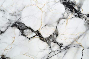 Background with white marble stone pattern. Generative AI