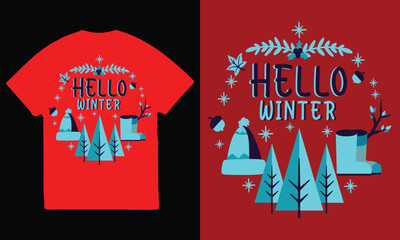 winter t-shirt design, winter vibes, t-shirt, vector art, illustration, design typography t-shirt