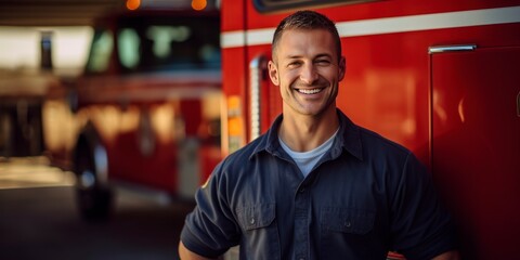 Fototapeta premium Brave and Ready: Stock Images of Firefighters in Action