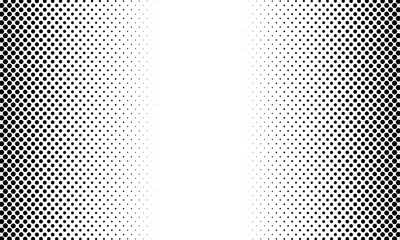 Transparent Vector Gradient Color Halftone Side Edges Staggered Dots Pattern - obrazy, fototapety, plakaty