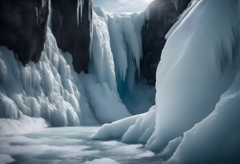 frozen waterfall