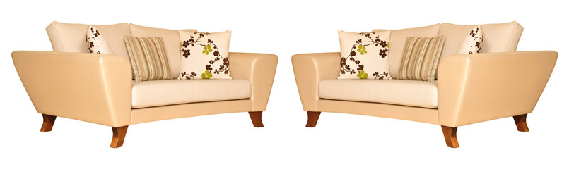 Two seat detail and pillow, details of the modern and stylish furniture