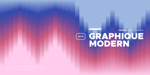 Fototapeta premium Trendy colorful background with geometric gradients. Vector illustration. 