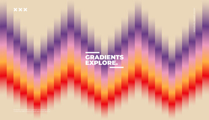 Trendy colorful background with geometric gradients. Vector illustration. 