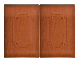 Decorative a brown pear wooden kitchen two cabinet door