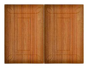 Decorative a brown mahogany wooden kitchen two cabinet door