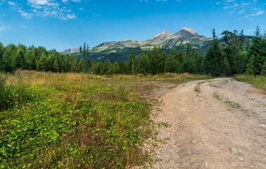 High Tatras mountains with Lomnicky stit, Kezmarsky stit, Maly Kezmarsky stitt and Huncovsky stit mountain peaks